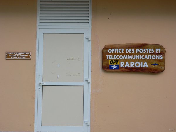 17- Les horaires de la poste de Raroia 